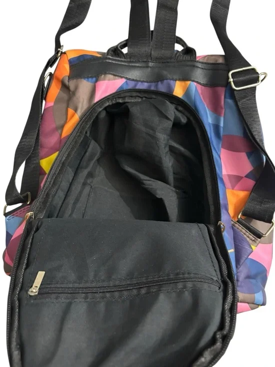 Poaba Multicolor Backpack. Adjustable Straps - Picture 6 of 9